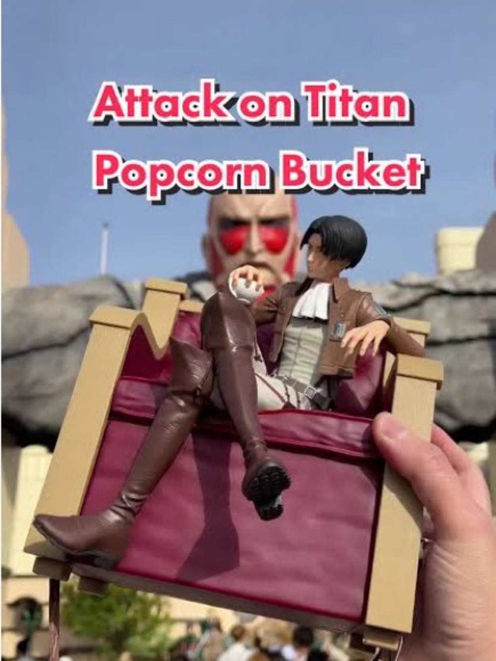Universal Studio attack on titan popcorn bucket